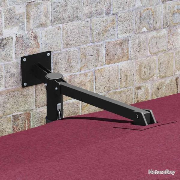 Parasol de jardin mural bordeaux rouge de 247 cm