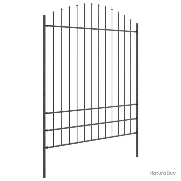 Cl�ture de jardin haie grise 1,7 x 2 m en acier