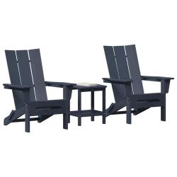 Chaise de jardin 3 pcs Bleu marine 80.5 x 74.5 x 92 cm