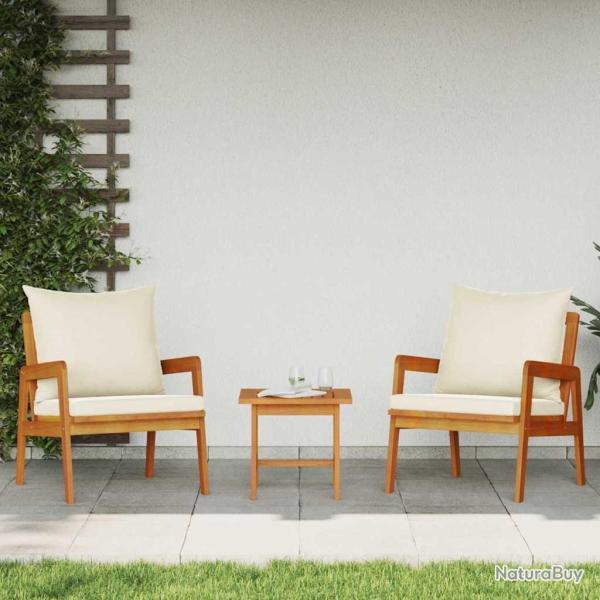 Chaises de jardin 2 pcs 59,5 x 65 x 71,5 cm Bois massif d'acacia