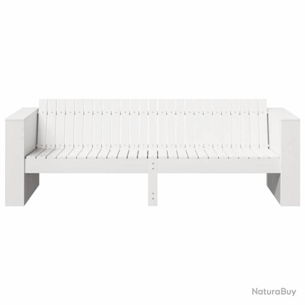 Canap� de jardin 3 places Blanc Bois Moyen Durable