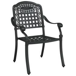 Chaise de jardin 2 pcs Noir 55 x 56,5 x 91cm Aluminium