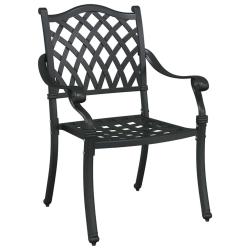 Chaise de jardin 2 pcs Noir 56 x 55 x 92,5 cm Aluminium
