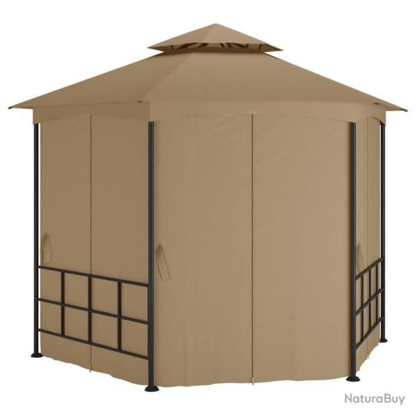 Belvdre avec parois 3,1x2,7 m Taupe