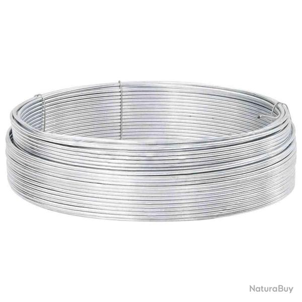 Fil de clture Argent 25 m Acier galvanis par trempage  chaud