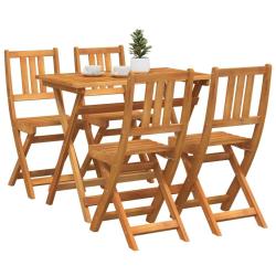 Ensemble Bistro de Jardin 4 Pi&egrave;ces Pliable en Bois Massif d'Acacia vidaXL