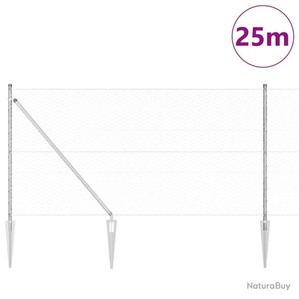 Ensemble de Cl�ture 2 Poteaux Acier Galvanis�