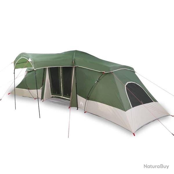 Tente Familiale avec des fen�tres en d�me verte, waterproof, pour 6 personnes.