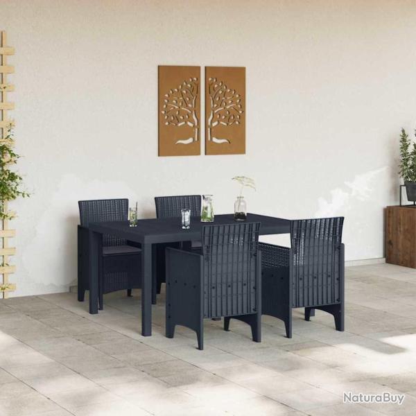 Ensemble de salle � manger de jardin 5 pcs Anthracite