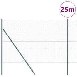 Poteau de cl&ocirc;ture. Vert 25 x 1,5 m (treillis de 36 mm) Acier