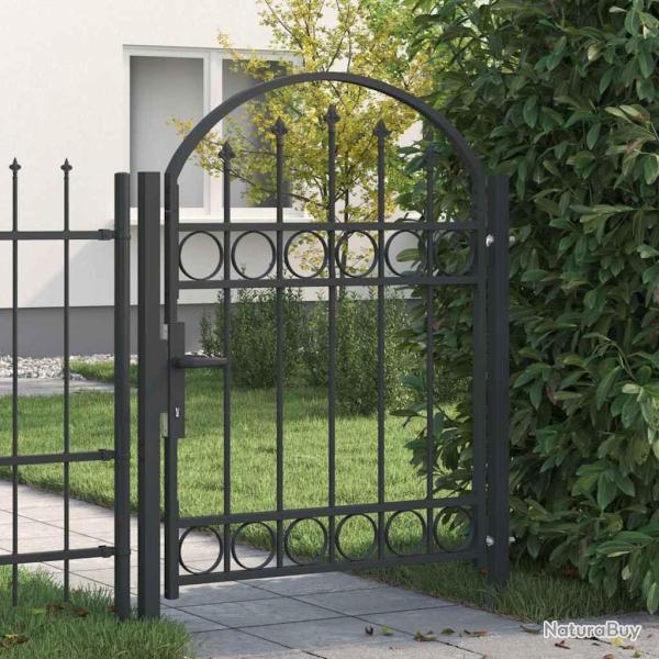 Porte de Cl�ture Gris 100 x 125 cm Acier peint par poudre