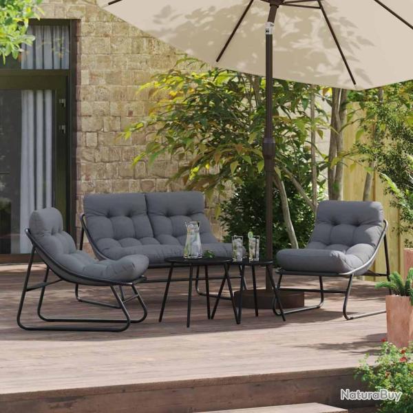 Ensemble de si�ges ext�rieurs Gris fonc�