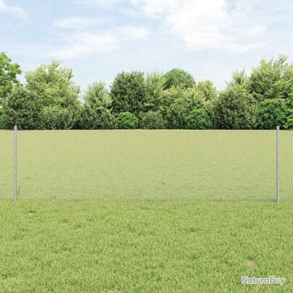 Posts de cl�ture 11 pcs U-Channel 60 cm en acier galvanis�