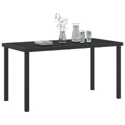 Table de Jardin Noir 140 x 70 x 73 cm M&eacute;tal
