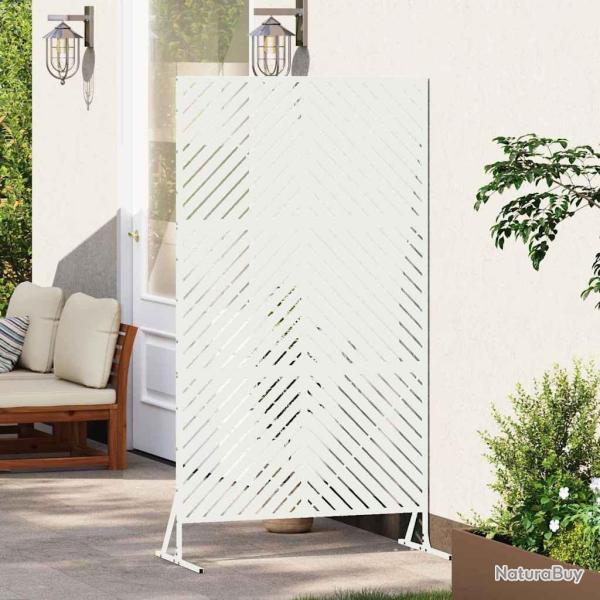 �cran de privacy blanc 100x50x180 cm en acier