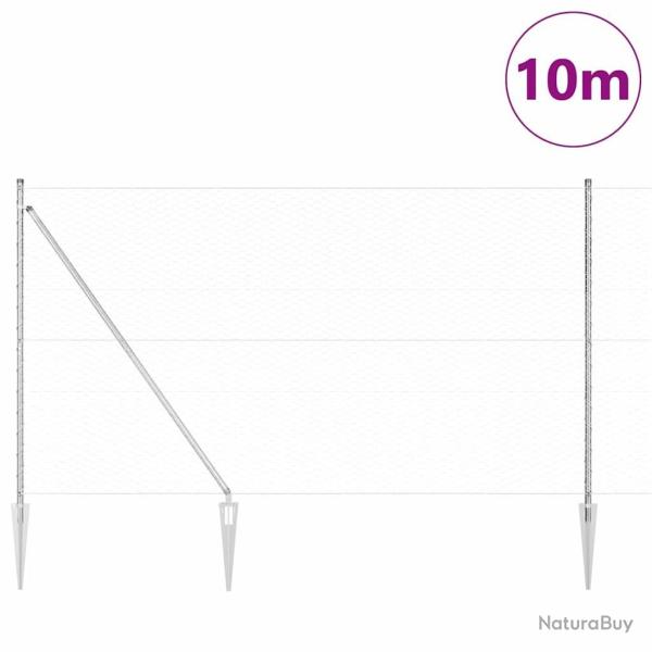 Cl�ture hexagonale 1,5x10 m acier galvanis�