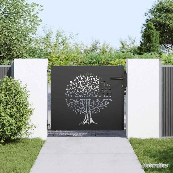 Porte de Jardin Autre Noir 100 x 100 cm Acier peint par poudre