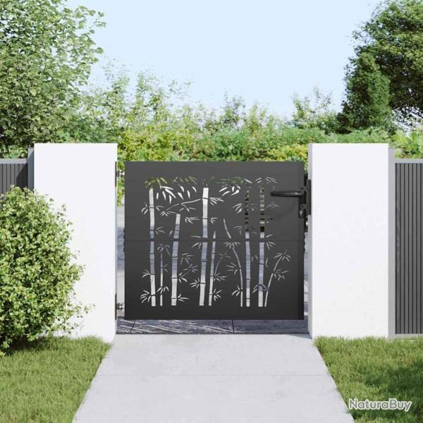 Porte de Jardin Autre Noir 105 x 100 cm Acier peint par poudre