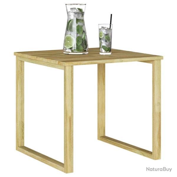Table de bain de soleil 50,5x50,5x46 cm en bois de pin impr�gn�