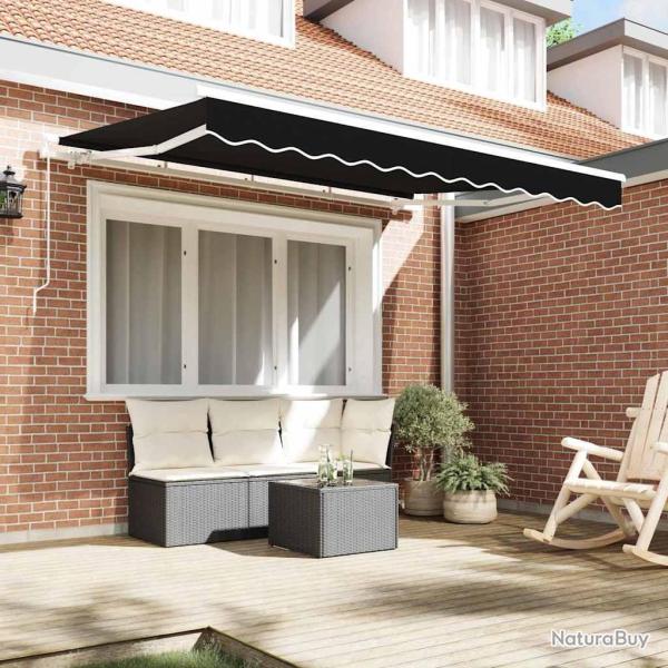 Tissu de remplacement pour store de 3x2.5 m noir