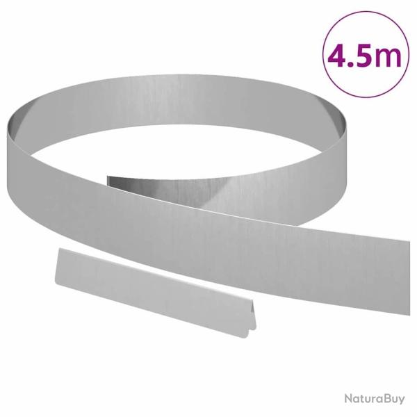 Bordure de jardin Argent 450 x 10 cm Acier galvanis�