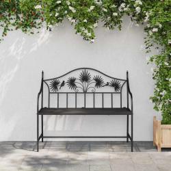 Banc de jardin Noir 104 x 52,5 x 89 cm Acier