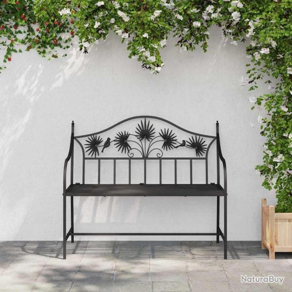 Banc en m�tal vintage Noir Acier peint en poudre Standard Durable