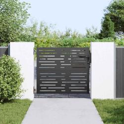 Porte de Jardin Noir 105 x 100 cm Acier peint par poudre