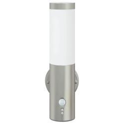 Applique murale ext&eacute;rieure avec d&eacute;tecteur Argent Acier inoxydable IP44
