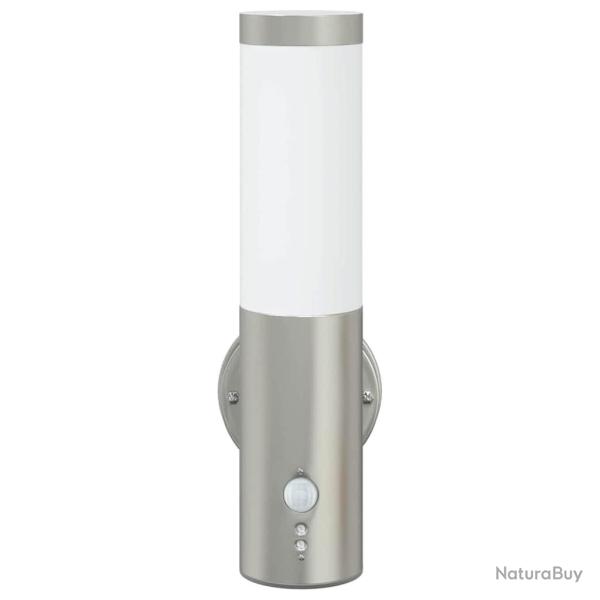 Applique murale ext�rieure avec d�tecteur Argent Acier inoxydable IP44