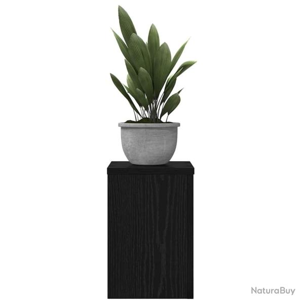 Supports de plantes 2 pcs en ch�ne noir 20x20x30 cm en bois technique
