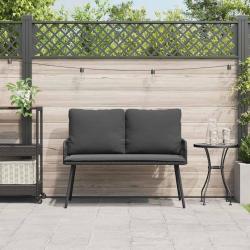 Banc de jardin avec coussin Anthracite 114 x 64 x 90cm Acier