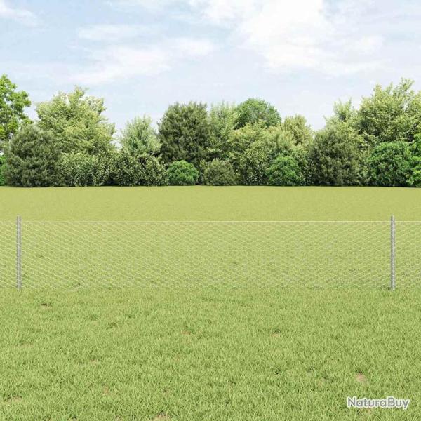 Poteaux de cl�ture 11 pcs U-Channel 40 cm en acier galvanis�