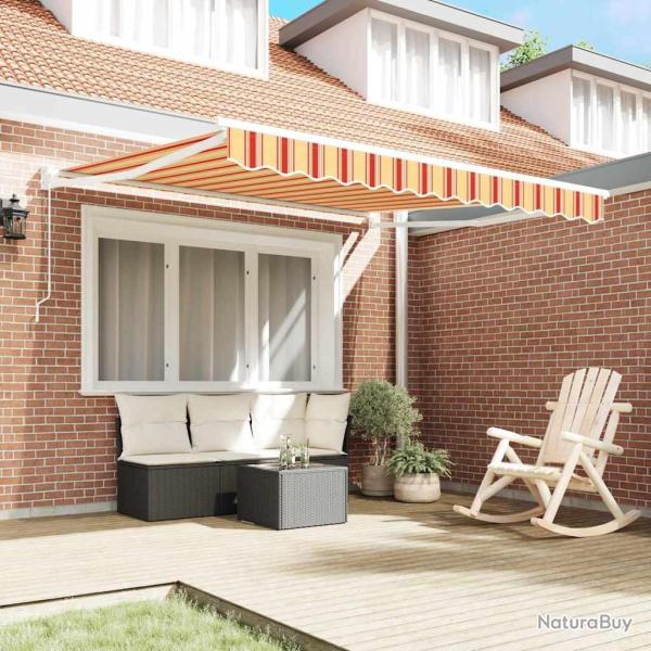Parasol Manuel R�tractable Jaune et Orange 350x250 cm