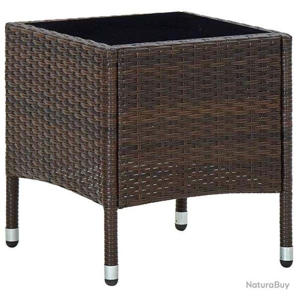 Table de jardin Marron 40x40x45 cm R�sine tress�e