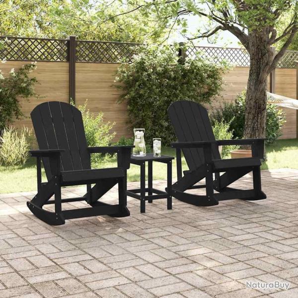 Chaises Ber�antes Adirondack 2 pcs Noir 73,5 x 92 x 90 cm HDPE
