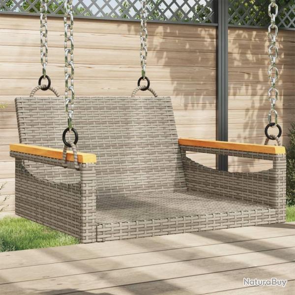 Balancelle gris 63x62x40 cm r�sine tress�e