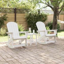 Chaises Ber&ccedil;antes Adirondack 2 pcs Blanc 73,5 x 92 x 90 cm HDPE