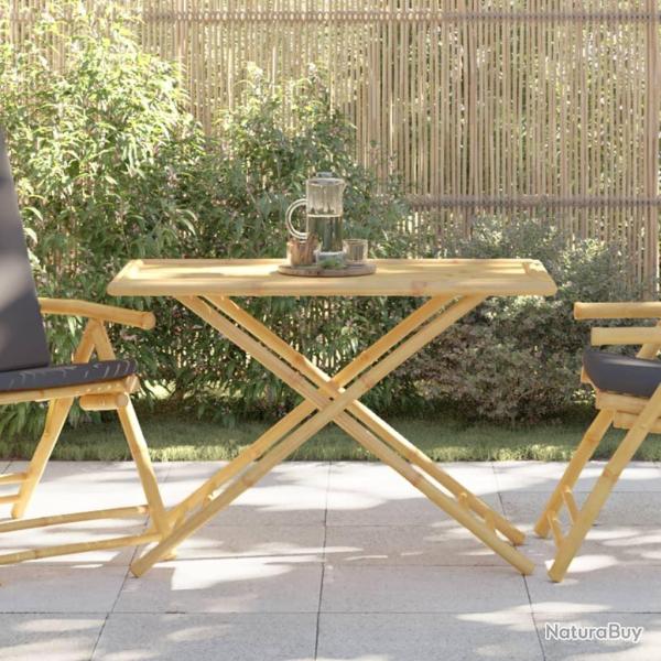 Table de jardin pliable 110x55x75 cm bambou