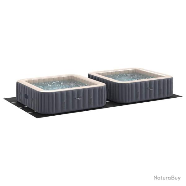 Couvercle de piscine rectangulaire Noir Plastique 820 x 420 cm
