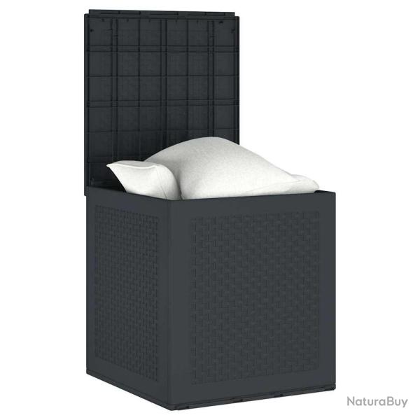 Bote de Rangement Anthracite 55x53x57 cm PP