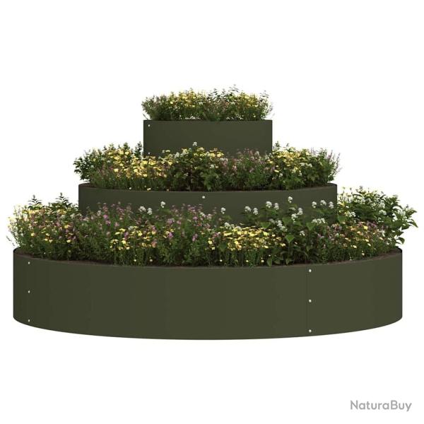 Planteur en m�tal Acier / Vert olive Acier enduit de poudre