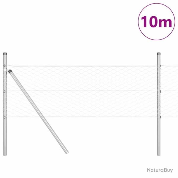 Cl�ture hexagonale 0.8x10 m Acier galvanis�