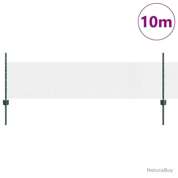 Set de panneaux de cl�ture rustiques Ensemble de 2 Vert M�tal