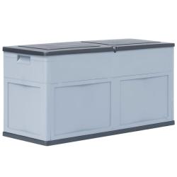 Bo&icirc;te de rangement de jardin 320 L Gris Noir