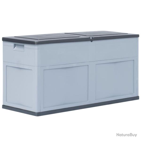 Bote de rangement de jardin 320 L Gris Noir