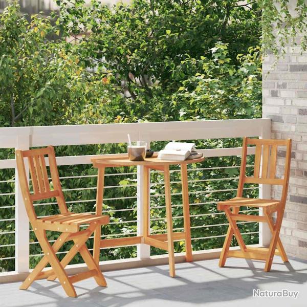 Chaises de jardin 2 pcs 36x46x85 cm Bois massif Acacia