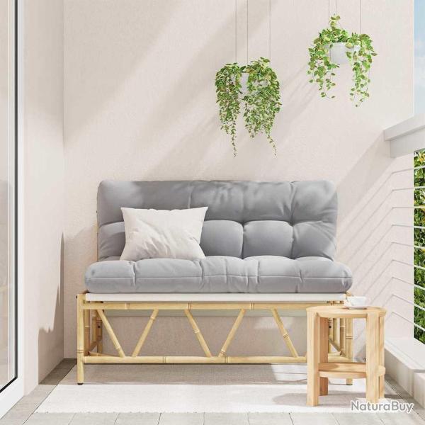 Banc de jardin avec coussin Gris 110 x 80 x 71 cm Acier