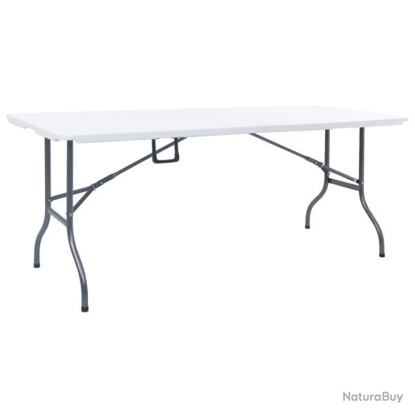 Table pliable de jardin Blanc 180x72x72 cm PEHD