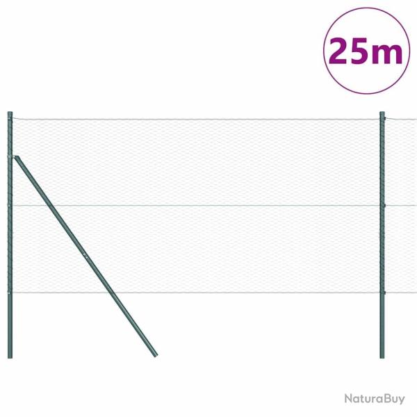Poteau de cl�ture. Vert 25 x 1,2 m (maille de 25 mm) Acier